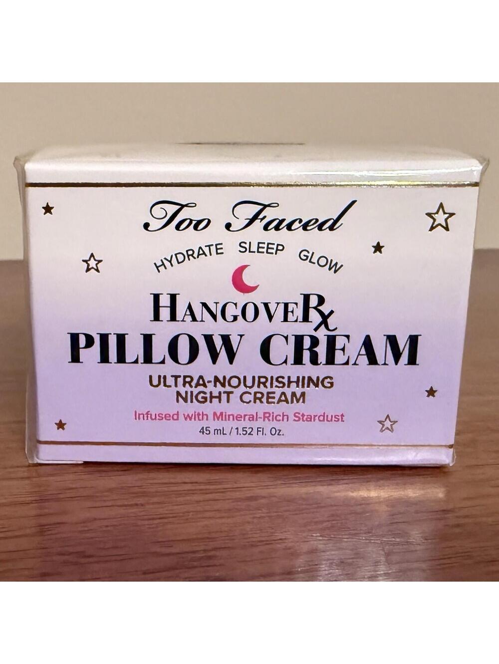 Too Faced Hangover Rx Pillow Cream Ultra-Nourishing NIGHT Cream, 1.52 oz, SEALED